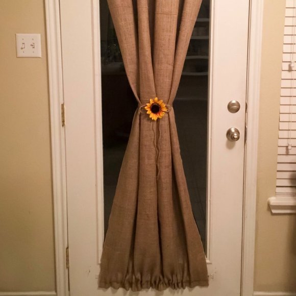 Burlap Panel Curtains Valance 40" width - 68" length - Picture 2 of 2